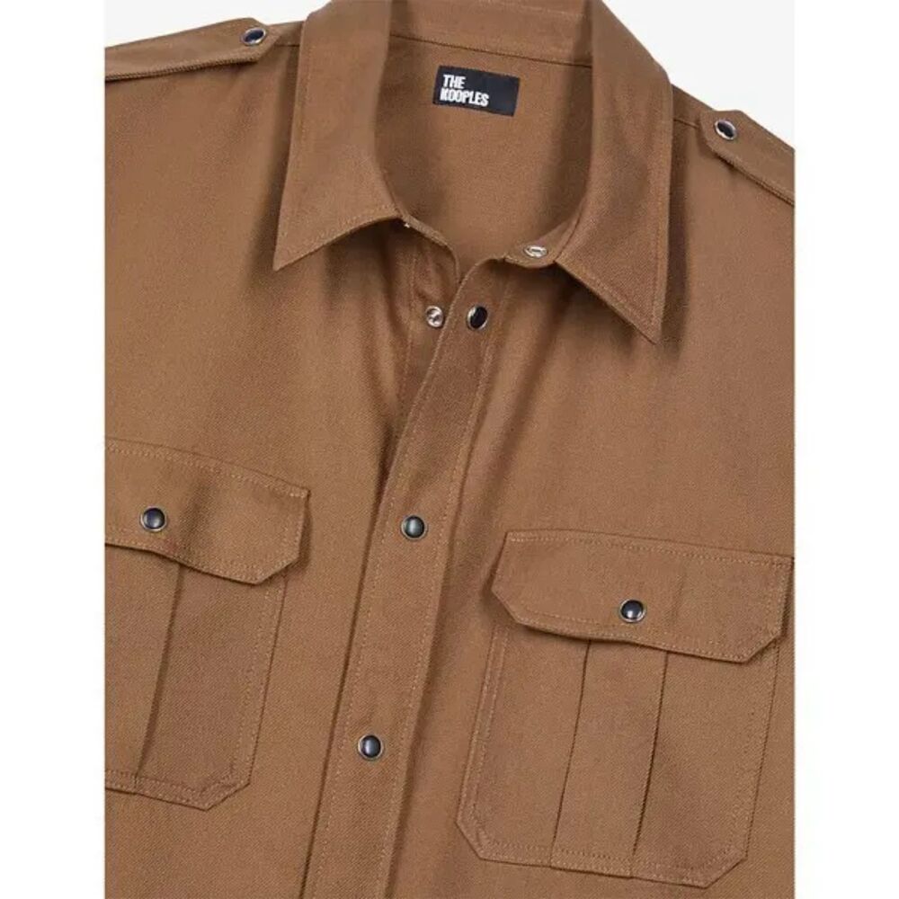 The Kooples Patch-Pocket Relaxed-Fit‎ Cotton-Blend Shirt Size XL - Picture 5 of 5